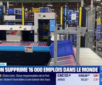 Replay Tech & Co, la quotidienne - Le Tech Flash : Amazon supprime 16 000 emplois dans le monde, par Léa Benaim - 28/01