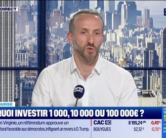 Replay BFM Bourse - Culture Bourse : Dans quoi investir 1 000, 10 000, 100 000 euros ?, par Julie Cohen-Heurton - 22/04