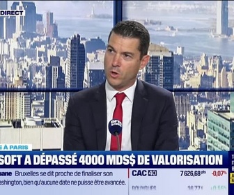 Replay BFM Bourse - Le Club : Microsoft a dépassé 4000 MDS$ de valorisation - 05/08