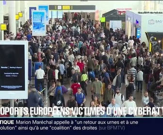 Replay 20H BFM - Plusieurs aéroports européens sont perturbés en raison d'une cyberattaque sur un logiciel