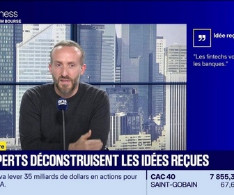 Replay BFM Bourse - Mythomètre : Les fintechs vont remplacer les banques, FAUX répond Benjamin Chemla - 26/10