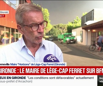 Replay BFM Première - Incendie en Gironde: Dans la nuit, le feu a progressé plus vite que nous l'avions imaginé, il est aux portes de la ville, explique le maire de Lège-Cap-Ferret