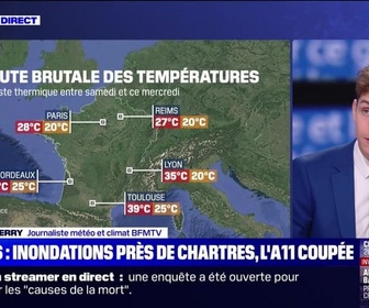 Replay BFM Story - Story 5 : Orages, inondations près de Chartres, l'autoroute A11 coupée - 20/08