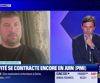 Replay Les experts du soir - L'activité se contracte encore en juin (PMI) - 23/06