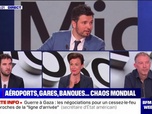 Replay BFM Story Week-end - Story 3 : Aéroports, gares, banques... chaos mondial - 19/02