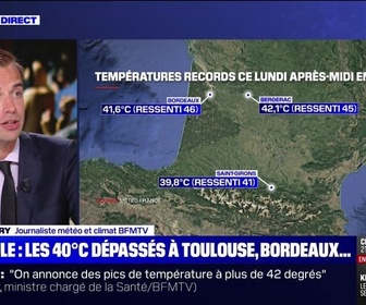 Replay BFM Story - Story 4 : Canicule, les 40°C dépassés à Toulouse, Bordeaux... - 11/08