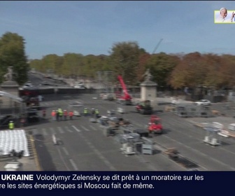 Replay BFM Première - La place de la Concorde se transforme pour accueillir le pape et ses 600.000 fidèles ce samedi