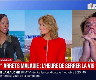Replay BFM Première - L'ENQUÊTE DE LA MATINALE - Le Medef réclame un non-remboursement des petits arrêts maladie
