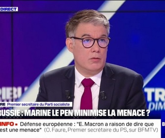 Replay BFM Politique - Olivier Faure: Marine Le Pen a toujours été une alliée de Vladimir Poutine, comme de Donald Trump, et aujourd'hui, elle est dans une situation délicate