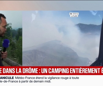 Replay BFM Première - Incendie: un camping entièrement évacué à Dié (Drôme)