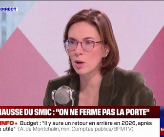 Replay Face à Face - Augmentation du smic: François Bayrou n'a pas fermé la porte, assure Amélie de Montchalin