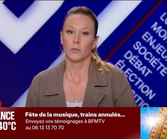 Replay BFM Politique - Canicule: Acceptons d'aller vers des solutions scientifiques et technologiques, déclare Marion Maréchal qui prône un plan climatisation