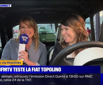 Replay C'est votre vie - Voitures sans permis: l'équipe de Première édition a testé la Fiat Topolino devant les studios de BFMTV