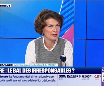 Replay Good Morning Business - Censure du gouvernement: L'enjeu de la classe politique n'est plus sur l'économie, regrette Dominique Carlac'h, vice-présidente du Medef