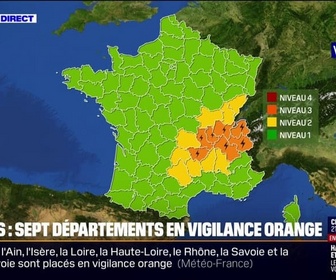 Replay 20H BFM - Orages: sept départements placés en vigilance orange par Météo-France