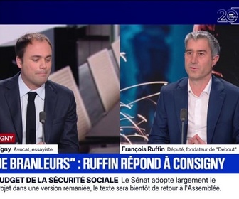 Replay SIGNÉ CONSIGNY - Vous feriez mieux de leur dire merci : François Ruffin répond à Charles Consigny qui qualifie la France de pays de branleurs