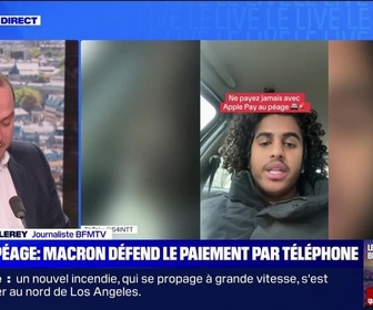 Replay Le Live BFM - Péage : Macron défend le paiement par téléphone - 23/01