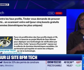 Replay Tech & Co, la quotidienne - À lire sur le site Tech&Co : Pour lutter contre les faux profils, Tinder vous demande de prouver votre humanité... en sacannant votre oeil, par Kesso Diallo - 28/04