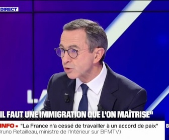 Replay BFM Politique - Immigration: Bruno Retailleau est d'accord avec François Bayrou sur la question de la proportion, du nombre