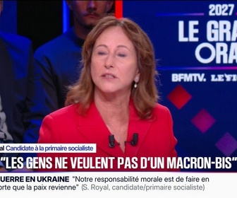 Replay Le Grand Oral 2027 - Présidentielle: Ségolène Royal, candidate à la primaire socialiste, assure que les gens ne veulent pas d'un Macron bis