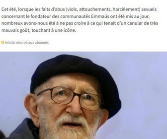 Replay Dans La Presse - Nouvelles révélations sur l'abbé Pierre : Le silence ne protège rien et salit tout