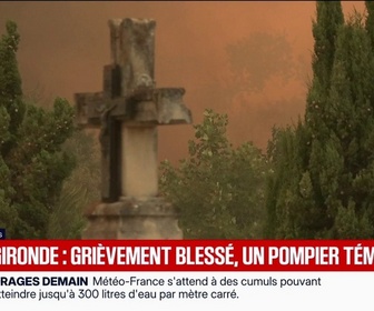 Replay BFM Première - J'aurai probablement des séquelles: grièvement blessé lors des incendies en Gironde, un pompier témoigne