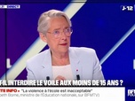 Replay BFM Politique - Élisabeth Borne ne veut pas interdire le port du voile à l'université ou pour les mamans accompagnant les sorties scolaires
