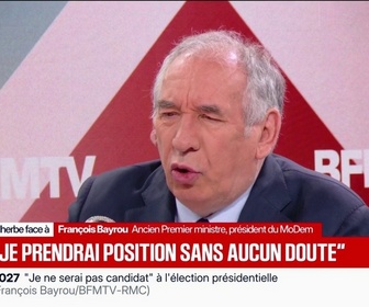 Replay Face à Face - Présidentielle 2027: Un deuxième tour Mélenchon/Le Pen, c'est une catastrophe, estime François Bayrou, ancien Premier ministre et président du MoDem